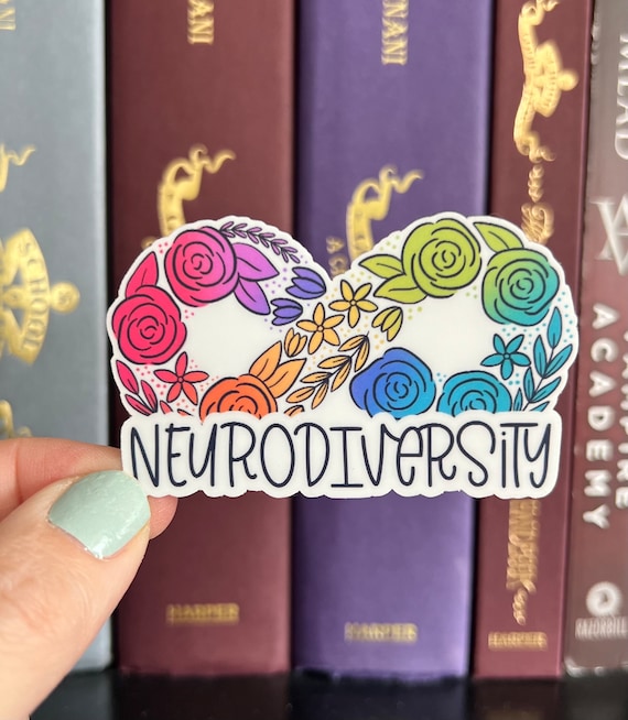 Neurodiversity Infinity Sticker or Magnet |  Rainbow Water bottle Laptop Sticker Mental Health Decal