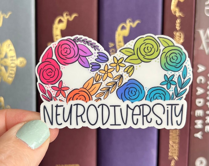 Neurodiversity Infinity Sticker |  Rainbow Water bottle Laptop Sticker Mental Health Decal