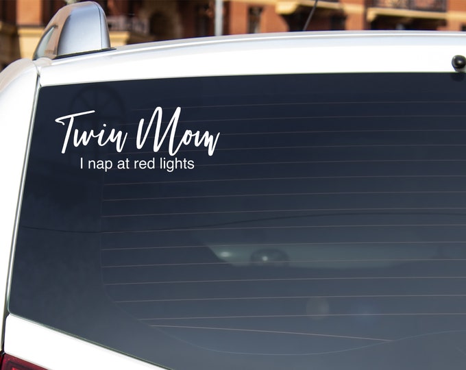 Twin Mom Vinyl Decal | Car Vehicle SUV Truck Van Permanent Sticker