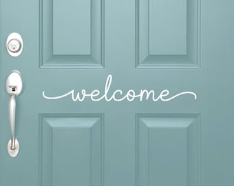 Vinyl Decal Welcome | Front Door Sign | No Soliciting Home Decor Main Door No Canvasing Do No Disturb Door Decal Home Decor