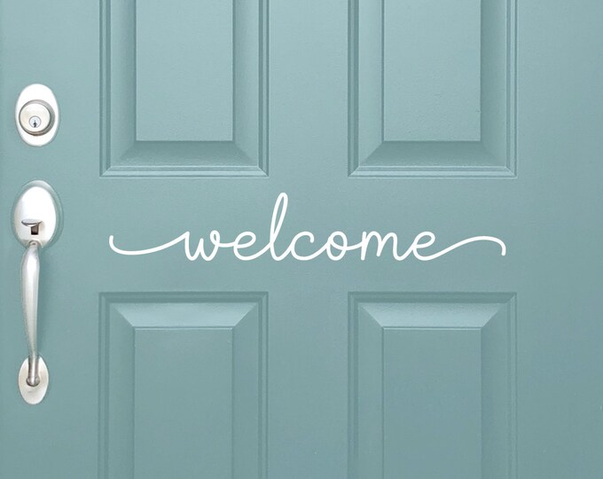Vinyl Decal Welcome | Front Door Sign | No Soliciting Home Decor Main Door No Canvasing Do No Disturb Door Decal Home Decor