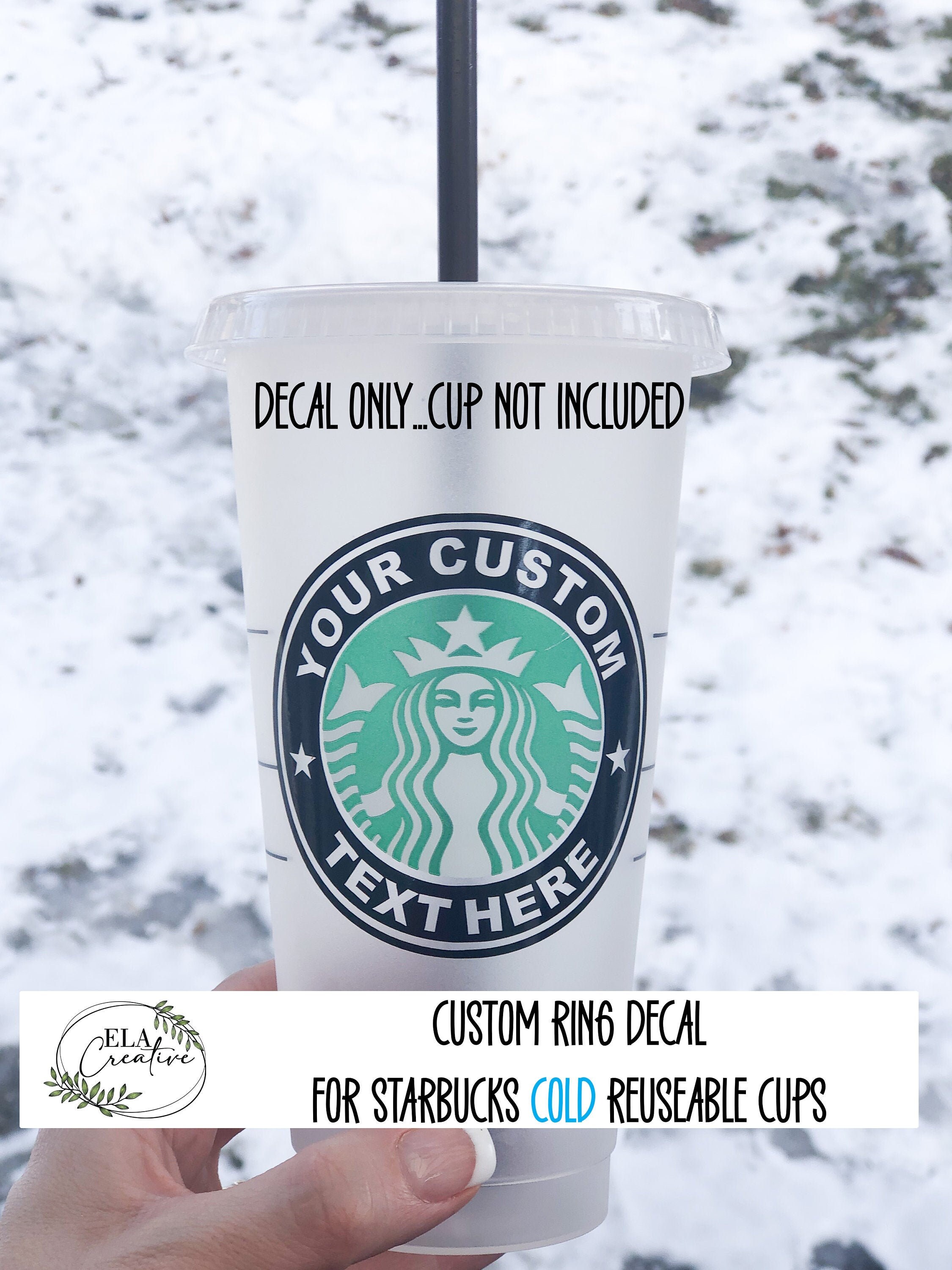 Senior 2021 Graduation Cap Personalized Custom One of a Kind Travel Mug Name Vinyl Sticker Starbucks Ring Decal COLD Cup Decal
