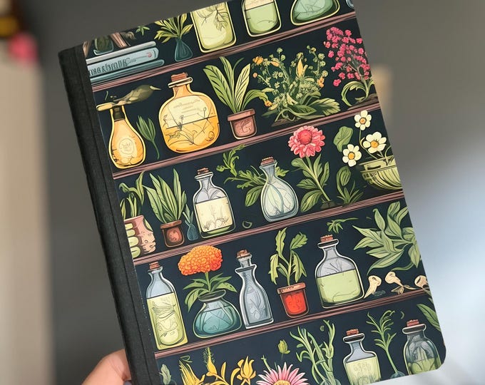Apothecary Shelf With Plants Composition Notebook