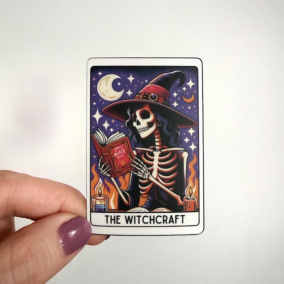 The Witchcraft Tarot Card Sticker  | Funny Sarcastic Sticker Decal Vinyl Water Bottle Laptop Notebook Design