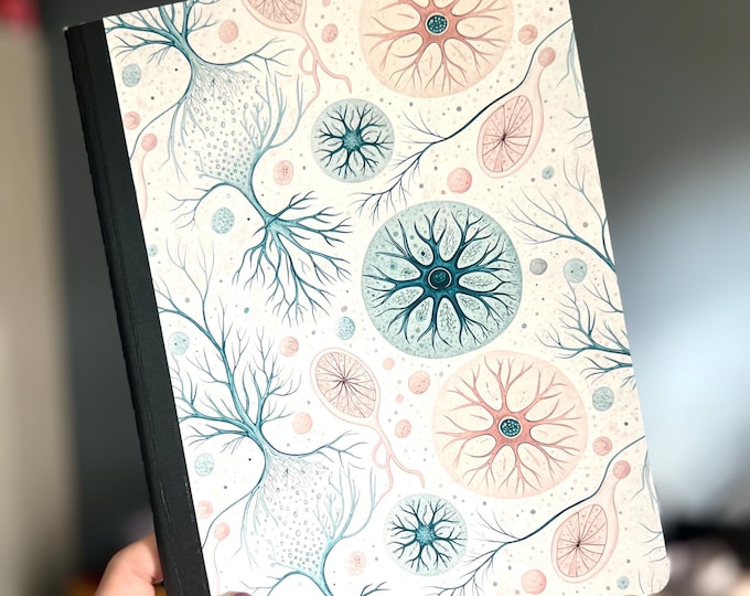 Nerves Biochemistry Composition Notebook - Cottage Core Pastels Cream and Blue