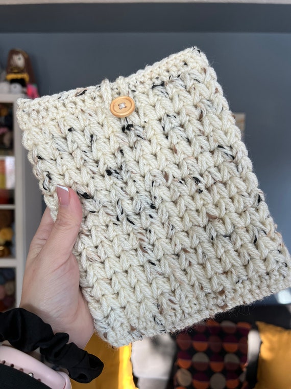 Book Sleeve Crocheted Vegan | Kobo Kindle Cover Case Envelope | Acrylic Yarn Book Sleeve Protector Tablet Case