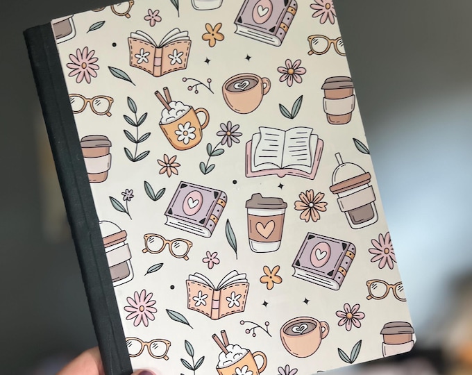 Coffee, Tea and Books Composition Notebook - Cute Reading Journal