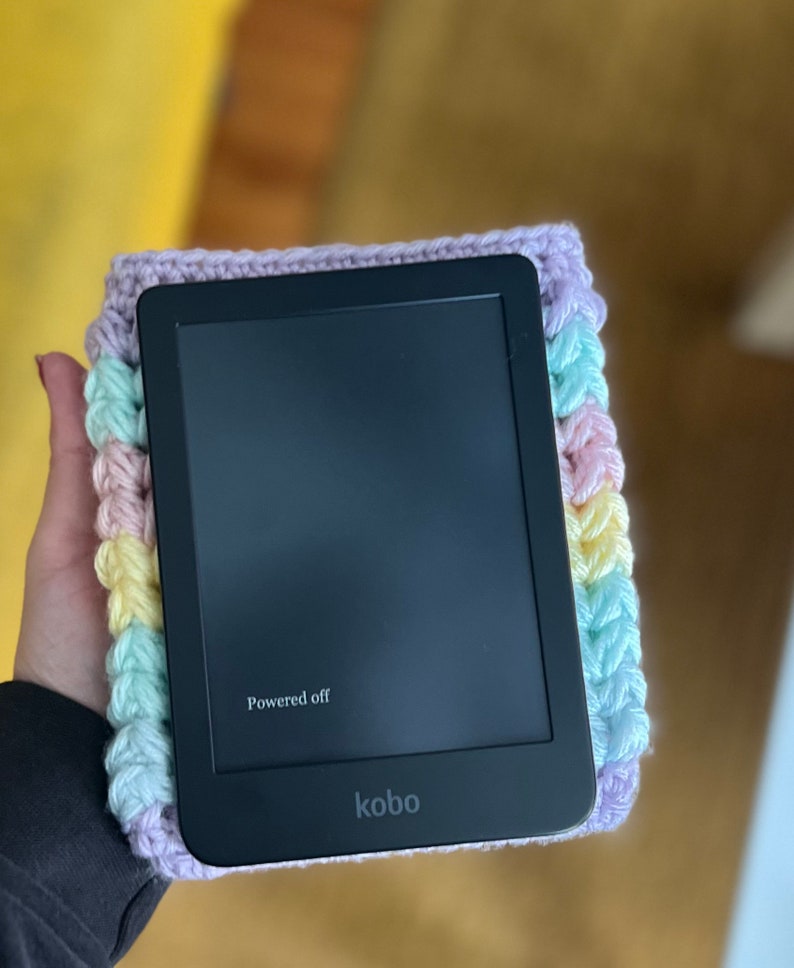Pastel Crochet Ereader Sleeve Kobo Kindle Cover Case Envelope Book