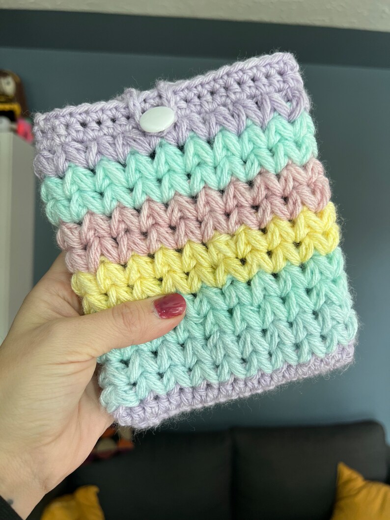 Pastel Crochet Ereader Sleeve Kobo Kindle Cover Case Envelope Book