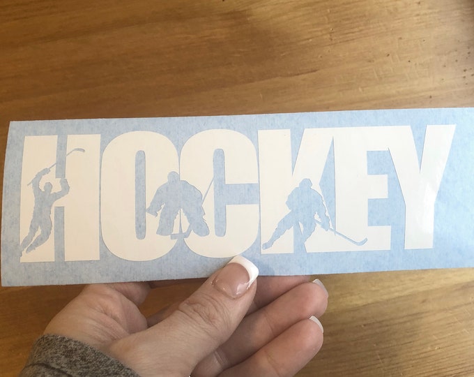 Hockey Vinyl Decal | Car Vehicle Truck Van Permanent Sticker Hockey Life