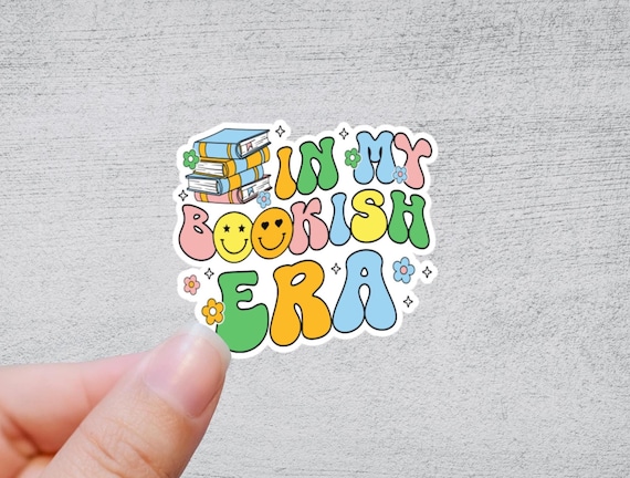 In My Bookish Era | Die Cut Sticker or Magnet Retro Booktok Water bottle Laptop Sticker or Magnet Kindle Ereader Accessory