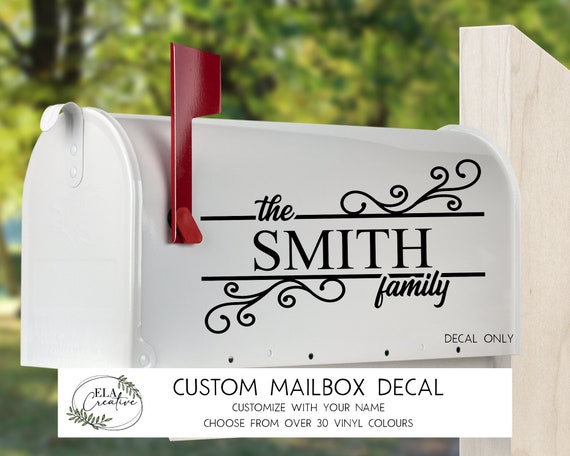Personalized Mailbox Decals for DIY Wedding Card Box, Set of 2 - Vinyl  Written