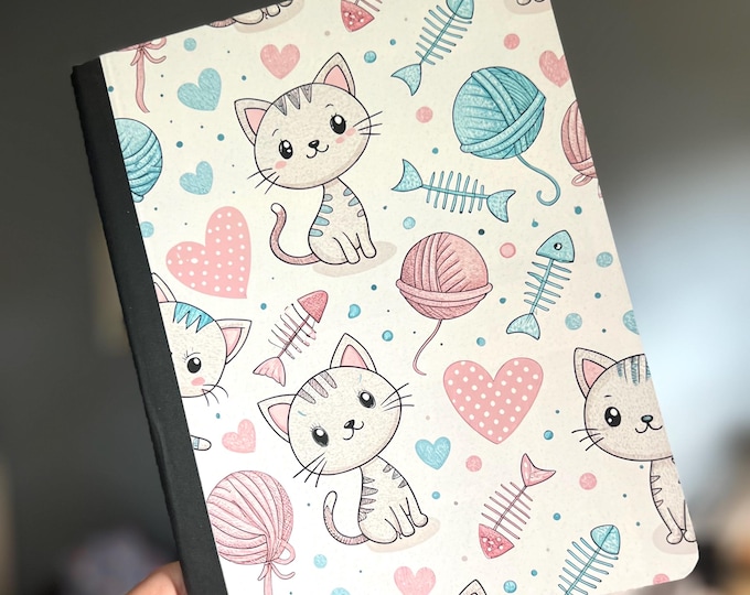 Kittens and Yarn Composition Notebook - Cute Cat Notebook Design