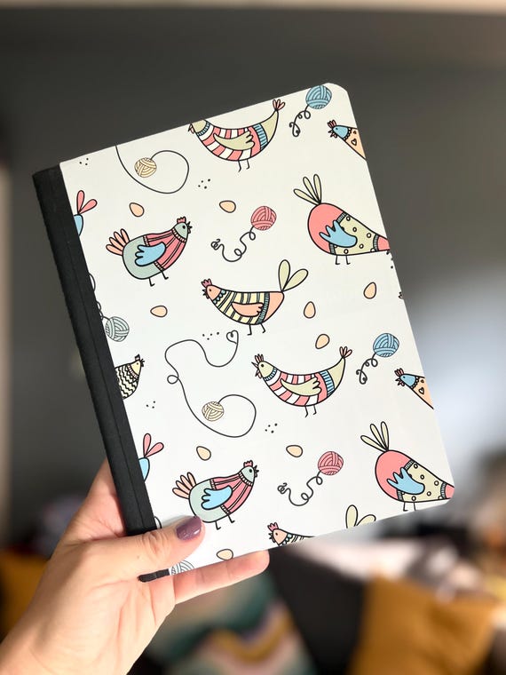Chicken and Yarn Composition Notebook - Chickens in Sweaters