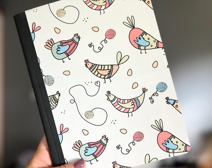 Chicken and Yarn Composition Notebook - Chickens in Sweaters