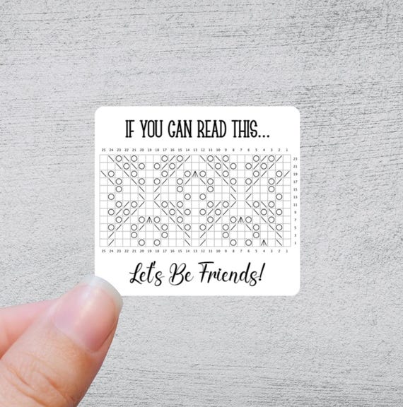 If you Can Read This Lets Be Friends Knitting Sticker | Funny Yarn Gift | Quirky Crafting Quote | Knitting and Crochet Accessory