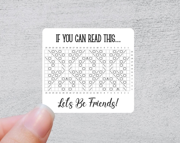 If you Can Read This Lets Be Friends Knitting Sticker | Funny Yarn Gift | Quirky Crafting Quote | Knitting and Crochet Accessory