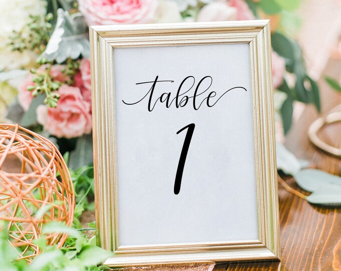 Vinyl Decal Table Numbers for your wedding or large event