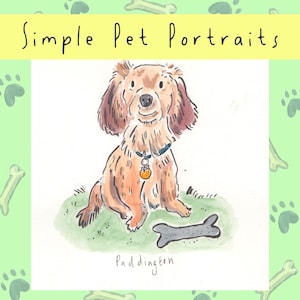 Simple Hand-Painted Personalised Pet Portrait image 1