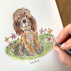 Simple Hand-Painted Personalised Pet Portrait image 9