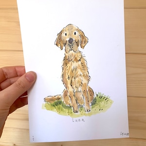 Simple Hand-Painted Personalised Pet Portrait image 7