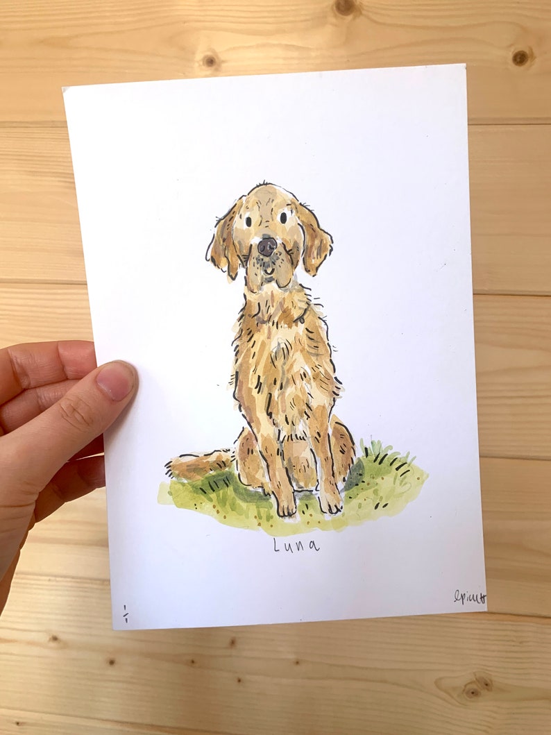 Simple Hand-Painted Personalised Pet Portrait image 7