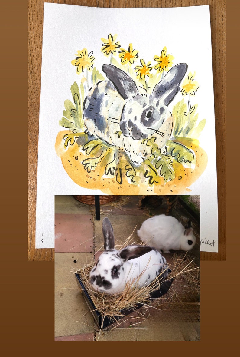 Simple Hand-Painted Personalised Pet Portrait image 5