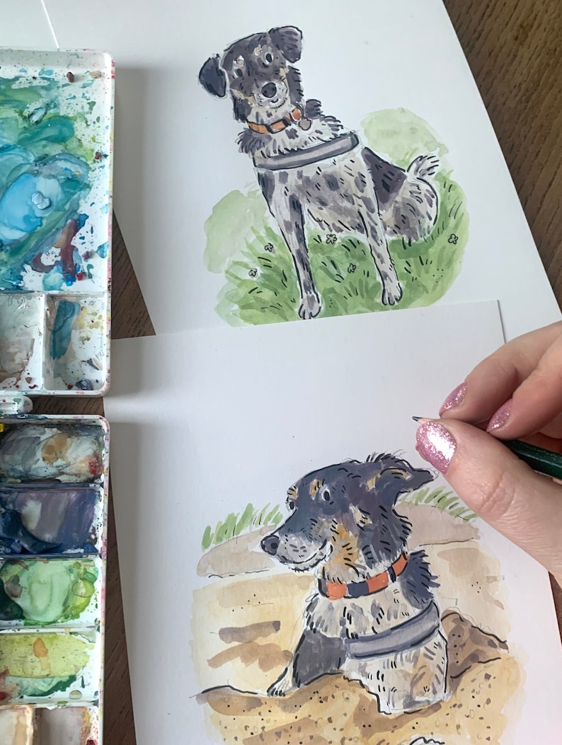 Simple Hand-Painted Personalised Pet Portrait image 4