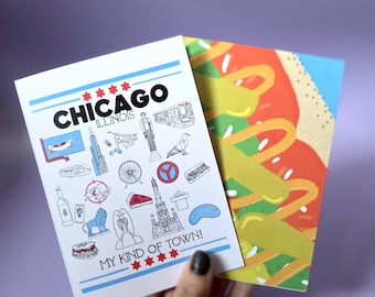 Chicago Greeting Card Pack – 2 Folded Cards