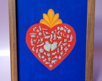 Sacred Heart Art Print – Milagro Charms Wall Decor