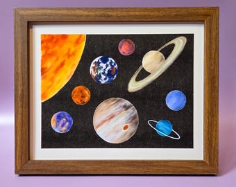 Solar System Art Print - Astronomy Wall Art