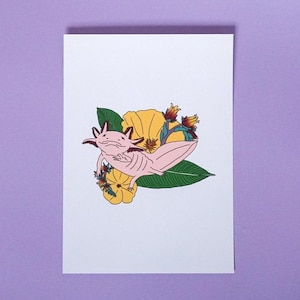 Axolotl Illustration - Animal Art Print