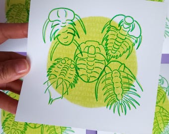 Trilobite Giclée Print – Cambrian Fossil Illustration