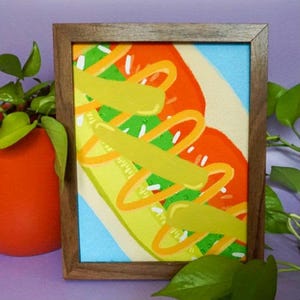 Stampa giclée Up Close Chicago Dog - Hot Dog Art Decor Illustrazione originale