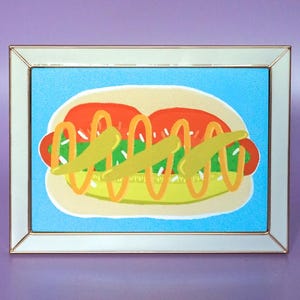 Stampa giclée Chicago Dog - Illustrazione originale di Hot Dog Art Decor
