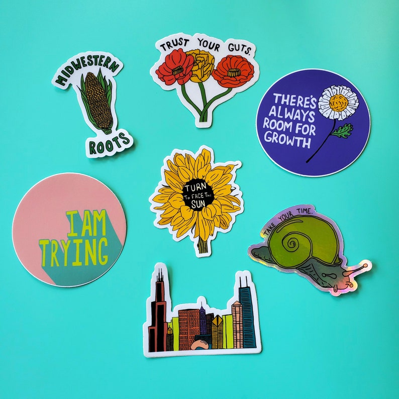 Turn to Face the Sun Vinyl Sticker Sunflower Sticker Etsy