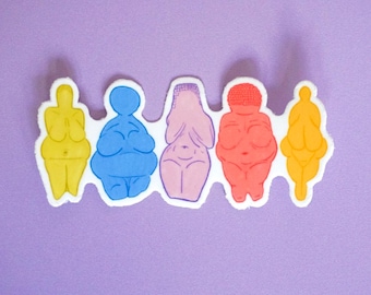 Rainbow Venus Figurines Vinyl Sticker – Waterproof Archaeology Decal