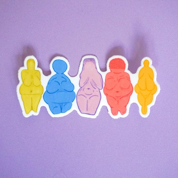 Rainbow Venus Figurines Vinyl Sticker – Waterproof Archaeology Decal