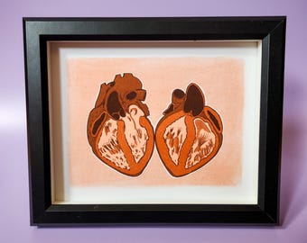 Keep Your Heart Open Art Print – Anatomical Heart Giclée Illustration