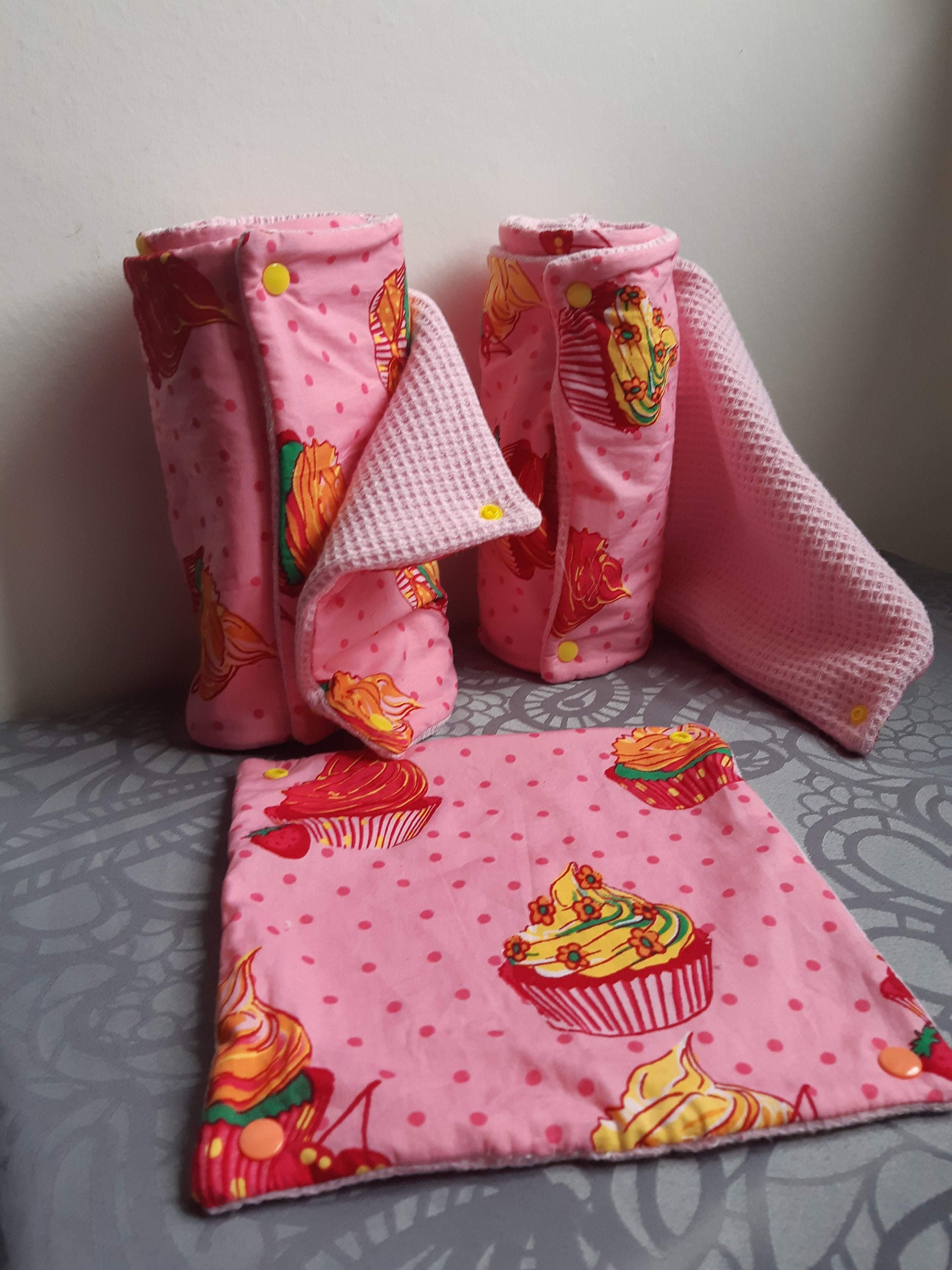 Essuie-Tout Lavable Rose Cupcakes