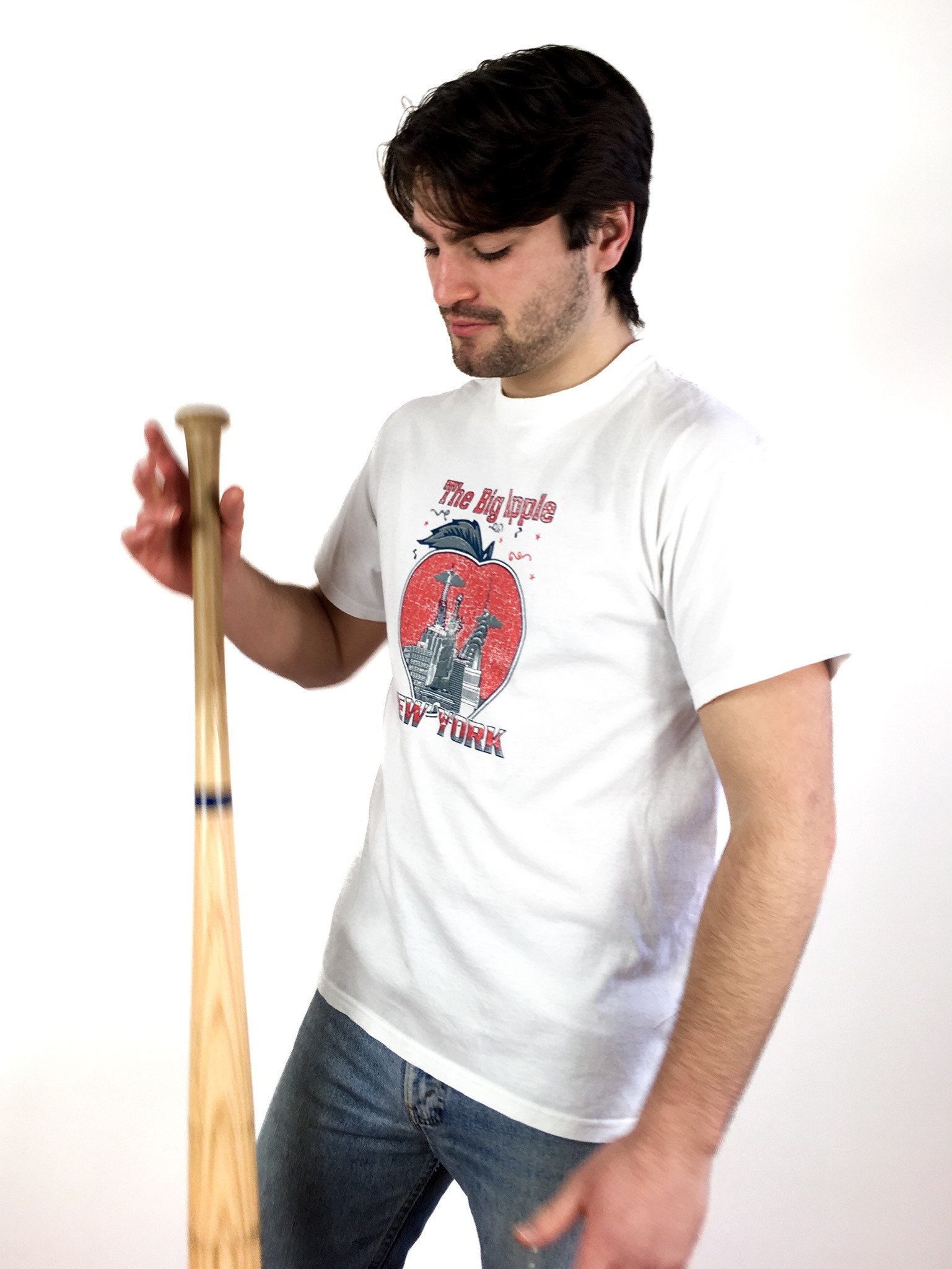 80s/90s Vintage White Coton Unisex T-shirt Souvenir New York