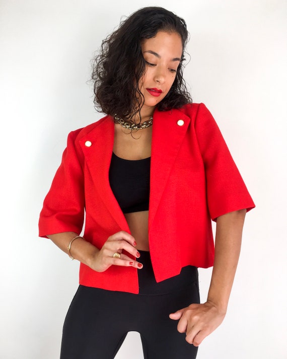 80s red blazer