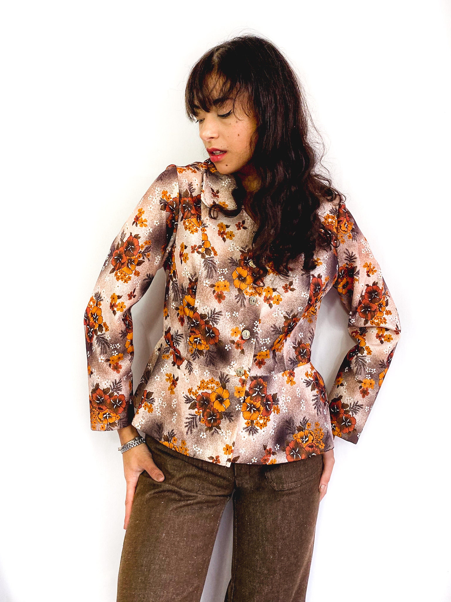 thenewsociety Anabella Blouse - 4Y 新品未使用 60s/70s Vintage Super Retro Peplum Blouse. Cream With an