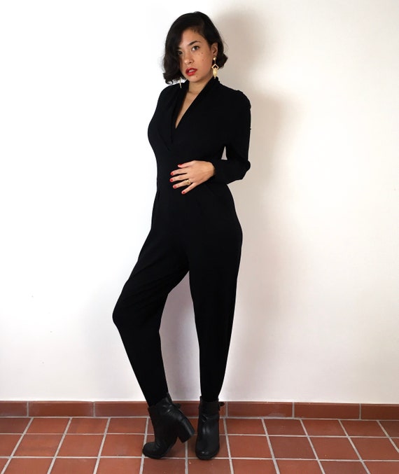 80s black jumpsuit