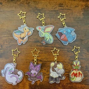 Dragon Types 2.5” Double-Sided Holographic charms