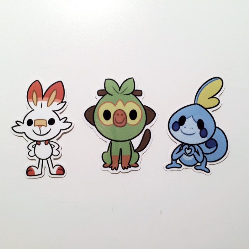Galar region starters pegatinas | Etsy