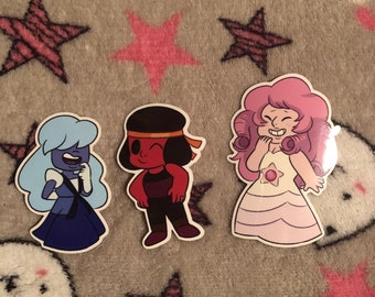 Ruby, Sapphire and Rose Stickers