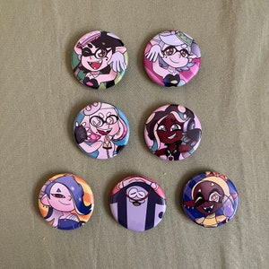 Splatoon Idols 1.25 in (32mm) button badges