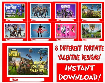 Fortnite Etsy - printable fortnite valentine cards digital file fortnite valentine s day cards instant download printable fortnite valentines