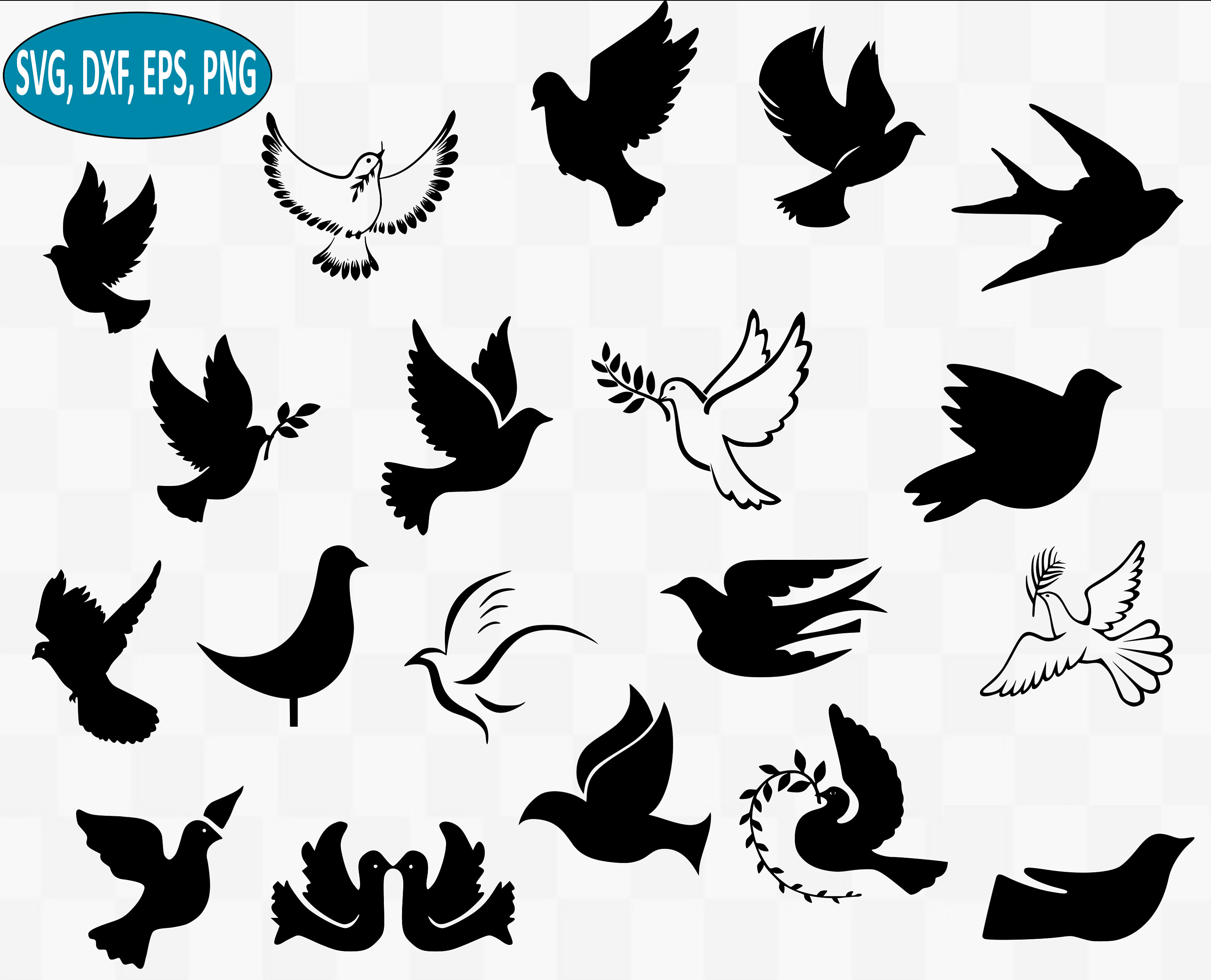 Dove SVG Bundle Doves svg Love birds svg dove silhouette ...